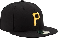 New Era Men's Pittsburgh Pirates 59Fifty Game Black Authentic Hat