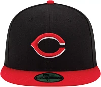 New Era Men's Cincinnati Reds 59Fifty Alternate Black Authentic Hat