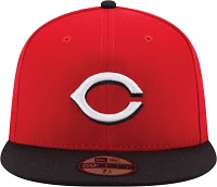 New Era Men's Cincinnati Reds 59Fifty Road Red Authentic Hat