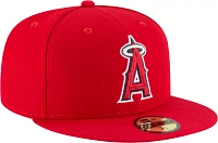 New Era Men's Los Angeles Angels 59Fifty Game Red Authentic Hat