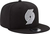 New Era Men's Portland Trail Blazers Black 9Fifty Adjustable Hat