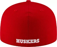 New Era Men's Nebraska Cornhuskers Scarlet 59Fifty Fitted Hat