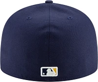 New Era Men's Milwaukee Brewers Navy 59Fifty Authentic Hat