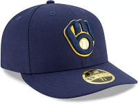 New Era Men's Milwaukee Brewers Navy 59Fifty Fitted Hat