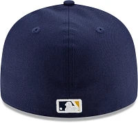 New Era Men's Milwaukee Brewers Navy 59Fifty Fitted Hat