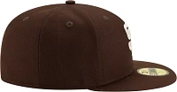 New Era Men's San Diego Padres Brown 59Fifty Fitted Hat