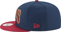 New Era Men's Cleveland Cavaliers Blue 9Fifty 2Tone Adjustable Snapback Hat