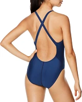 Speedo Women's Solid Relay Back One Piece Swimsuit