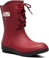 Bogs Women's Amanda Plush II Waterproof Lace-up Rain Boots