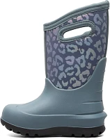 Bogs Kids' Neo-Classic Metallic Leopard Waterproof Winter Boots