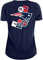 New Era Women's England Patriots Twist Front Navy T-Shirt