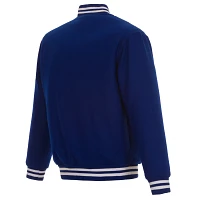 JH Design Men's Philadelphia 76ers Royal Reversible Wool Jacket