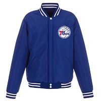 JH Design Men's Philadelphia 76ers Royal Varsity Jacket