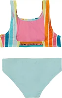 Speedo Girls' Logo Elastic Bikini Set