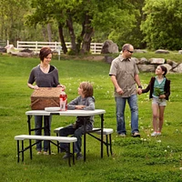 Lifetime Folding Picnic Table with Benches