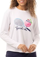 San Soleil Women's Sunglow Novelty Tennis T-Shirt