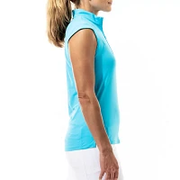 SanSoleil Women's Sleeveless Mock Neck Shirt