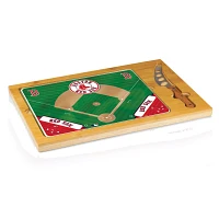 Picnic Time Boston Red Sox Glass Top Serving Board Set