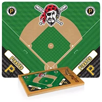 Picnic Time Pittsburgh Pirates Glass Top Serving Board Set