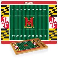 Picnic Time Maryland Terrapins Glass Top Cutting Board Set