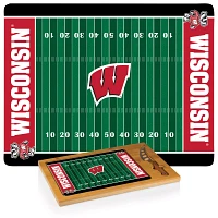 Picnic Time Wisconsin Badgers Glass Top Cutting Board Set