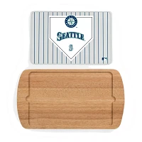 Picnic Time Seattle Mariners Glass Top Serving Tray