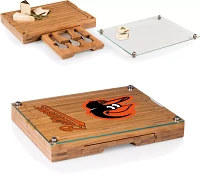 Picnic Time Baltimore Orioles Concerto Glass Top Cheese Board and Knife Set