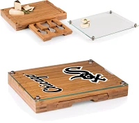 Picnic Time Chicago White Sox Concerto Glass Top Cheese Board and Knife Set