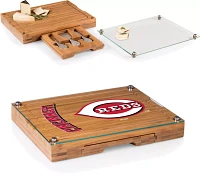 Picnic Time Cincinnati Reds Concerto Glass Top Cheese Board and Knife Set