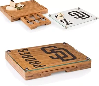 Picnic Time San Diego Padres Concerto Glass Top Cheese Board and Knife Set