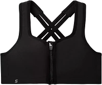 Glamorise Women's Zip Up Front-Closure Sports Bra