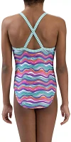 Dolfin Girls' Printed One Piece Swimsuit