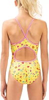 Dolfin Girls' Print Keyhole One-Piece Swimsuit