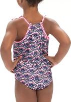 Dolfin Girls' Uglies Little Print Tankini Swimsuit Set