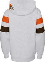 NFL Team Apparel Youth Cleveland Browns Dynamic Duo Grey Pullover Hoodie