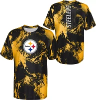 NFL Team Apparel Youth Pittsburgh Steelers the Mix T-Shirt