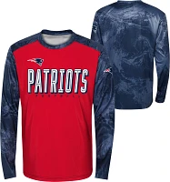 NFL Team Apparel Youth New England Patriots Cover 2 Long Sleeve T-Shirt