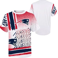 NFL Team Apparel Youth New England Patriots Game Time White T-Shirt