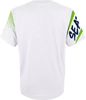 NFL Team Apparel Youth Seattle Seahawks Game Time White T-Shirt