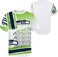 NFL Team Apparel Youth Seattle Seahawks Game Time White T-Shirt