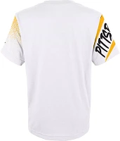 NFL Team Apparel Youth Pittsburgh Steelers Game Time White T-Shirt