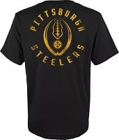 NFL Team Apparel Youth Pittsburgh Steelers Liquid Camo Black T-Shirt