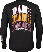 NFL Team Apparel Youth Washington Commanders Drip Black Long Sleeve T-Shirt