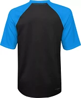 NFL Team Apparel Youth Carolina Panthers Rash Guard Black T-Shirt