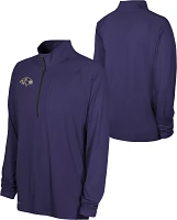 NFL Combine Men's Baltimore Ravens Mock Neck Purple Quarter-Zip Pullover