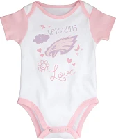 NFL Team Apparel Infant Philadelphia Eagles Spread Love Pink/White Set