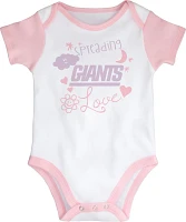 NFL Team Apparel Infant New York Giants Spread Love Pink/White Set