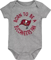 NFL Team Apparel Infant Tampa Bay Buccaneers 'Born 2 Be' 3-Pack Bodysuit Set