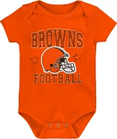 NFL Team Apparel Infant Cleveland Browns 'Born 2 Be' 3-Pack Bodysuit Set