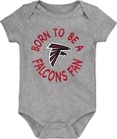 NFL Team Apparel Infant Atlanta Falcons 'Born 2 Be' 3-Pack Bodysuit Set